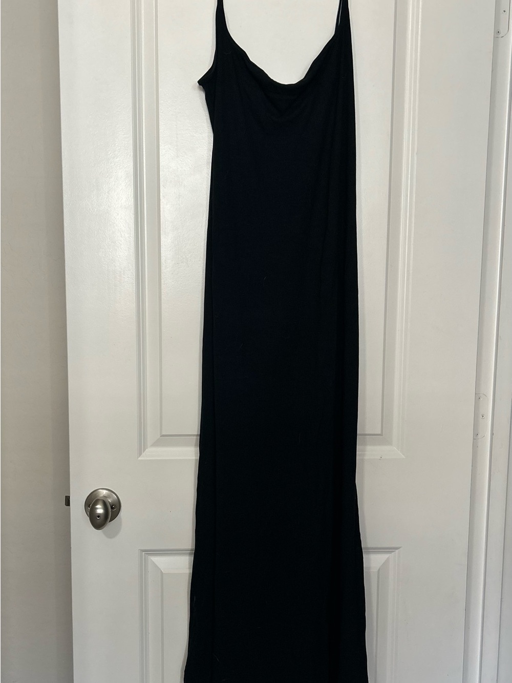 wild fable Black Slip Maxi Dress with Cowl Neck